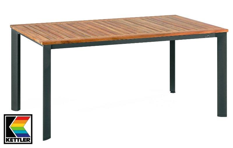 KETTLER GARTENMÖBEL HKS ALU TEAK LOFTTISCH TISCH AVANCE ANTHRAZIT FREI