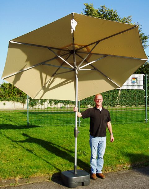 KETTLER HKS KURBELSONNENSCHIRM SCHIRM 300 cm FARBE WÄHLBAR ROT BEIGE