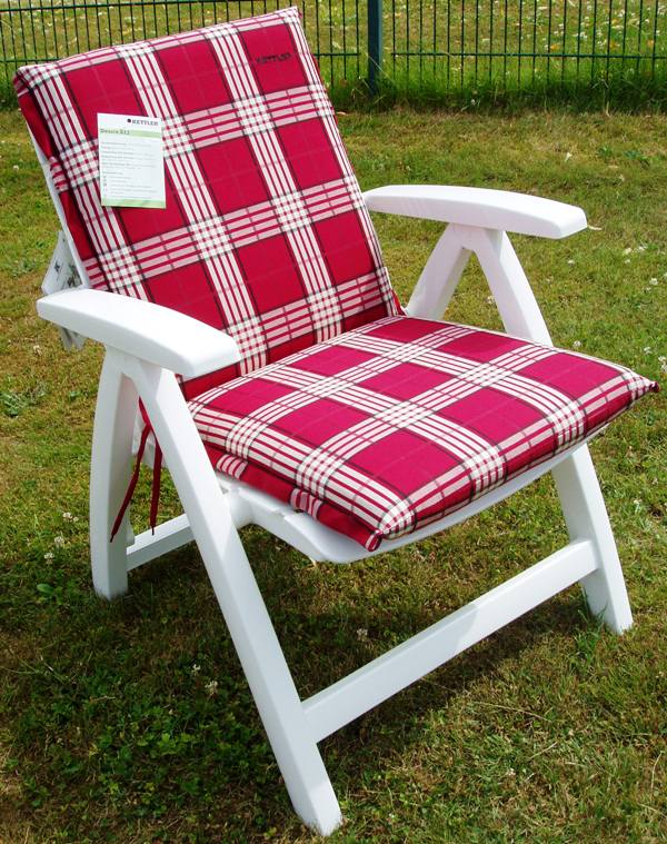 GARTENMÖBEL KETTLER HKS SESSEL RIMINI NIEDRIGLEHNER + AUFLAGE ROT NEU