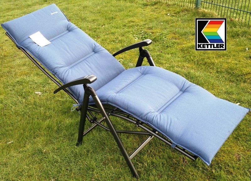 KETTLER HKS RELAXLIEGE RELAXSESSEL RELAXER QUITO EISENGRAU GRAU+