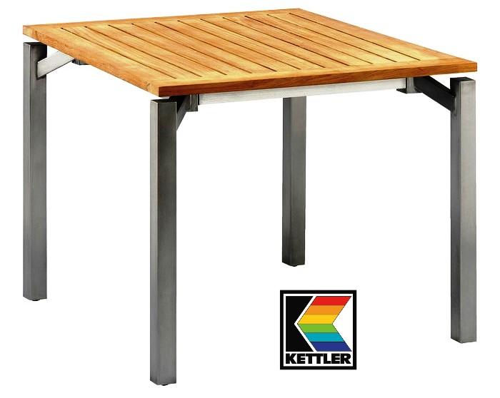 KETTLER GARTENMÖBEL TISCH EDELSTAHL TEAK GARTENTISCH eBay