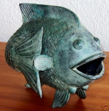 MESSING FISCH GROSS MIT GRNSPAN PATINA