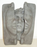 KUNSTSTEIN  MASKE  AUSSTELLUNGSSTCK EINZELSTCK