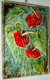 KARLSRUHER MAJOLIKA WANDFLIESE WANDKACHEL WANDBILD