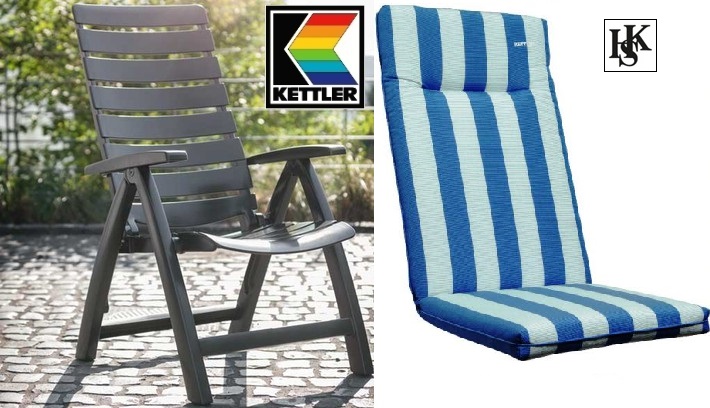 GARTENMÖBEL KETTLER HKS SESSEL RIMINI HOCHLEHNER ANTHRAZIT + AUFLAGE ... GARTENMÖBEL KETTLER HKS SESSEL RIMINI HOCHLEHNER ANTHRAZIT + AUFLAGE ...